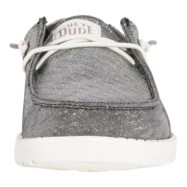 Wendy Metallic Sparkle Wide - Charcoal