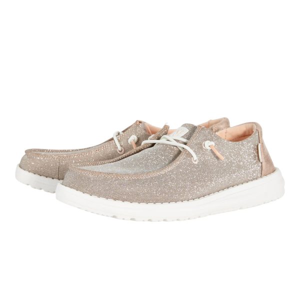 Wendy Metallic Sparkle Wide - Rose Gold