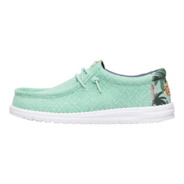 Wally Palm Jute - Dawn Blue/Celadon Green