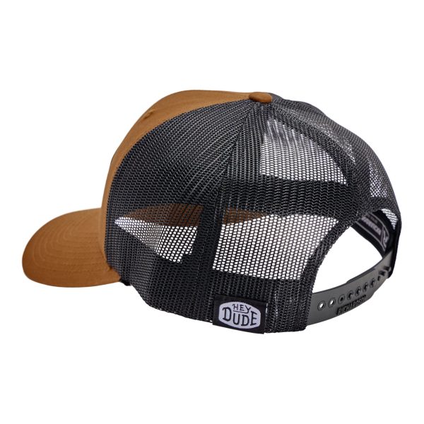 Leather Buckle Patch Trucker - Coyote Brown