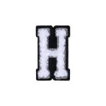 Letter H Patch - H Black/White