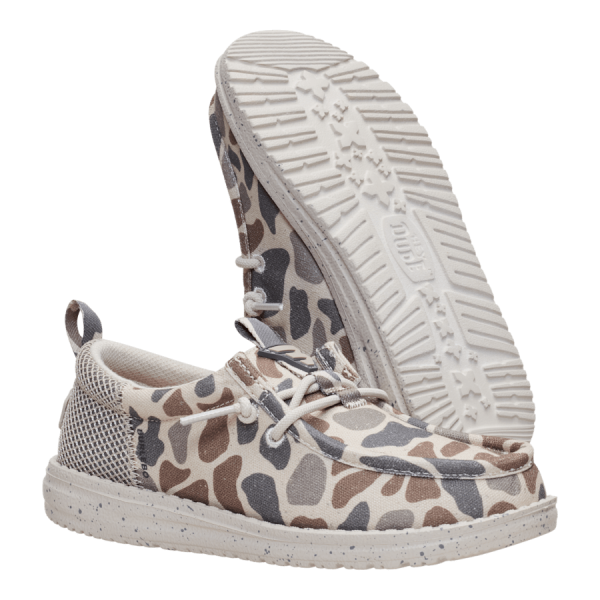 HEYDUDE X BURLEBO Wally Funk Youth Deer Camo